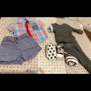 2 outfits with shoes one is Nordstrom Baby